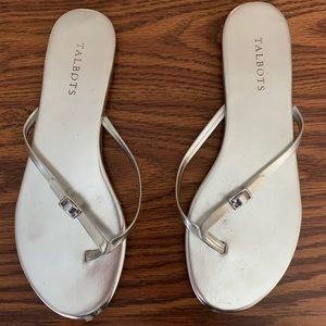 Talbots silver sandals